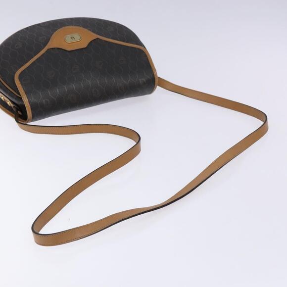 DIOR Honeycomb Canvas Shoulder Bag Pvc Black Gold - Picture 7 of 13